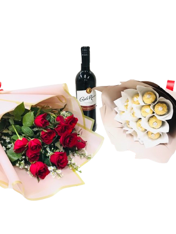 Roses & Chocolates California Wine Package