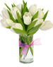10 White Tulips