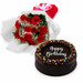 Dozen Roses & Dedication Cake Package