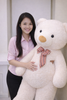 Human Size 4'6 ft. Happy Birthday Cream Teddy Bear Package