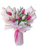 Dozen Pretty in Pink Tulips Bouquet