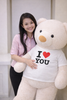 Human Size Cream Teddy Bear (4.6 ft) Ferrero Love Balloon