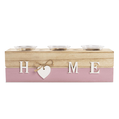Home Tealight Candle Holder Pink | M&W
