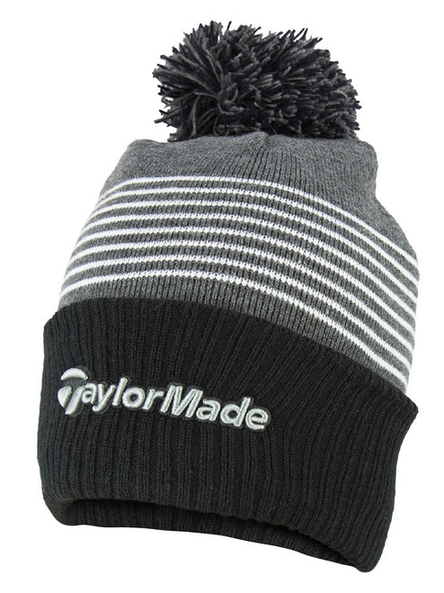 Taylormade Bobble Beanie - Black/Grey/White
