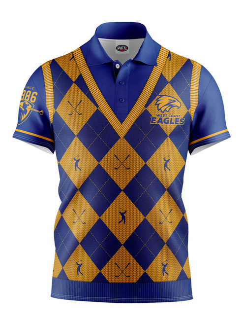 Official AFL Fairway Golf Polo Shirt - West Coast Eagles