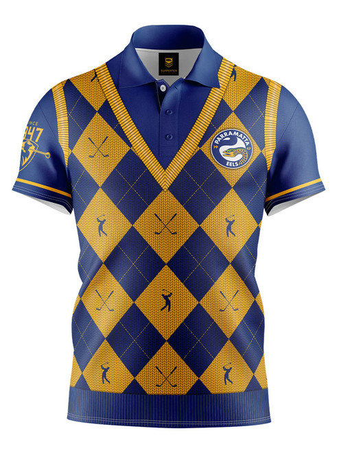 Official NRL Fairway Golf Polo Shirt - Parramatta Eels