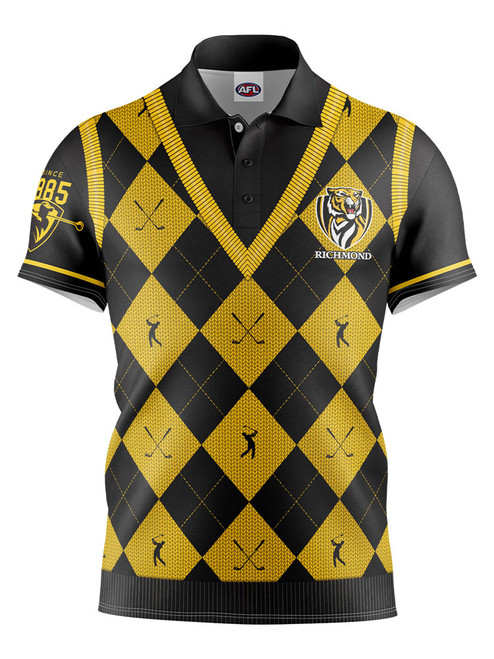 Official AFL Fairway Golf Polo Shirt - Richmond Tigers