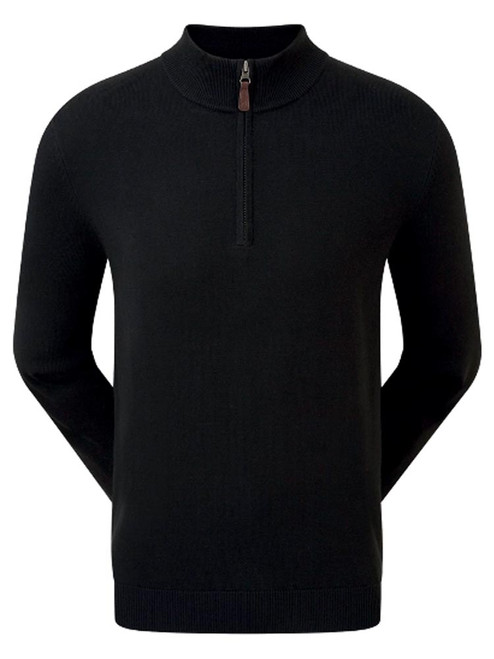 FootJoy Wool Blend 1/2 Zip Pullover - Black