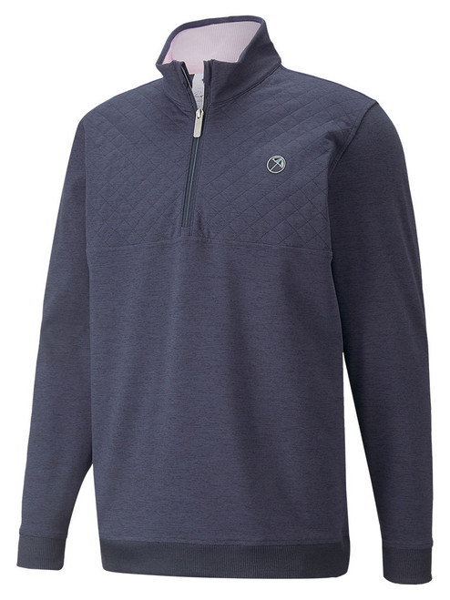 Puma x Arnold Palmer CLOUDSPUN Castle Quarter-Zip - Navy Blazer Heather