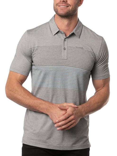 TravisMathew Quiet Nights Polo - Heather Medium Grey