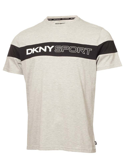 DKNY Sport Colour Block T-Shirt - Silver Marl