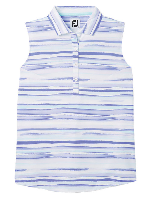 FootJoy Women's Sleeveless Watercolour Lisle Golf Shirt - Violet