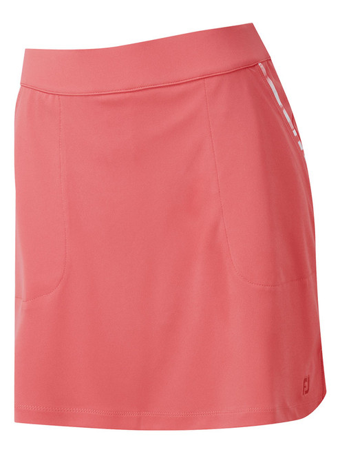 FootJoy Women's Interlock Watercolour Trim Skort - Bright Coral