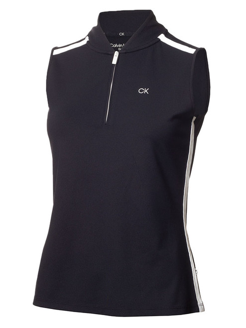 Calvin Klein Women's Chenang Sleeveless Polo - Navy/White