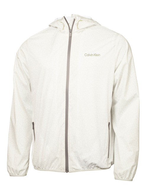 Calvin Klein Nantucket Printed Windbreaker - White/Pale Silver
