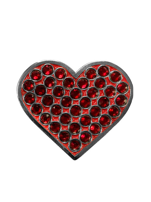 Ahead Ball Marker - Crystal Red Heart