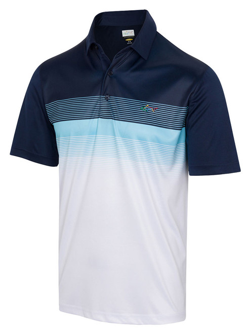 Greg Norman Placement Stripe Polo - Navy