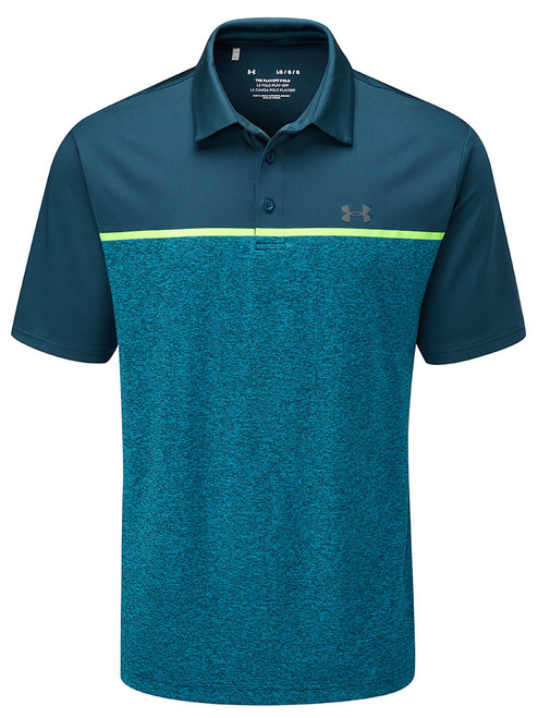 Under Armour Playoff Polo 2.0 Edge Lit Stripe - Tandem Teal