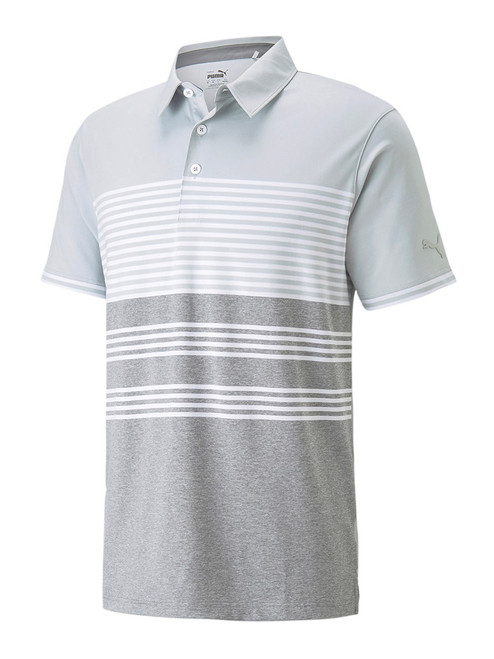 Puma MATTR Track Golf Polo - High Rise/Quiet Shade Heather