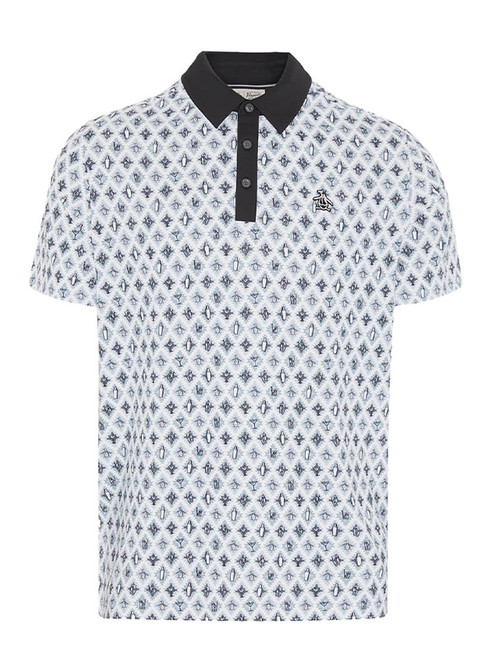Original Penguin All Over Atomic Cocktail Print Polo - Caviar