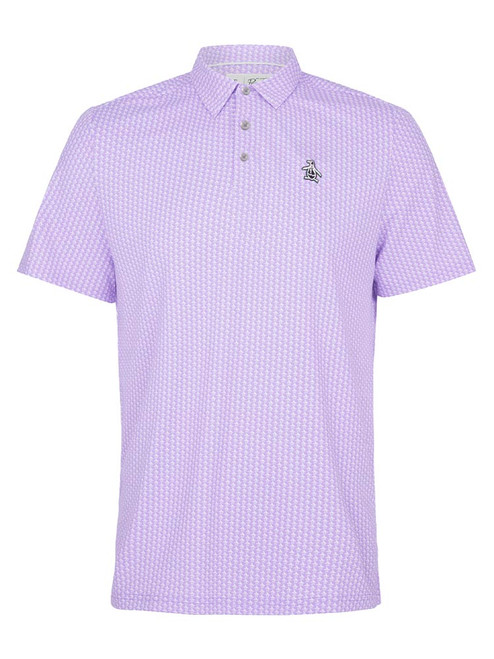Original Penguin All-Over Pete Print Golf Polo - Lavender