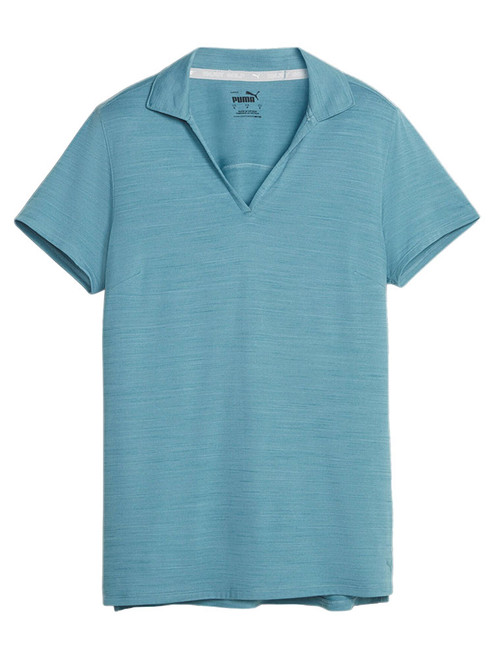 Puma Women's CLOUDSPUN Coast Golf Polo - Bold Blue Heather