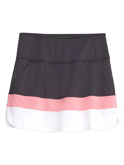 Puma Women's PWRMESH Colourblock Golf Skort - Puma Black/Strawberry Burst