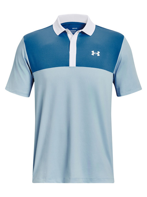 Under Armour Performance 3.0 Colourblock Polo - Blizzard/Cosmic Blue