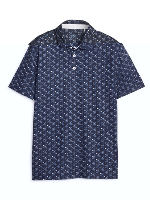 Puma JR Boy's MATTR Palms Golf Polo - Navy Blazer/White Glow