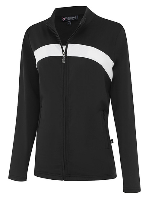 Birdee Sport Women's Half Moon Jacket - Black/White