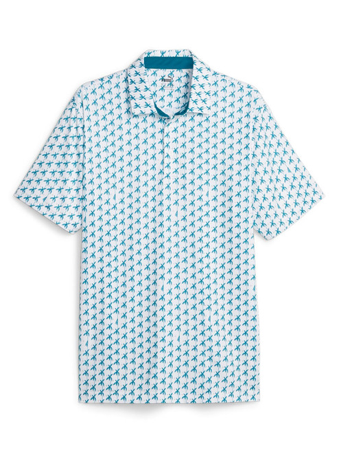 Puma MATTR Palms Polo - White Glow/Pacific Green