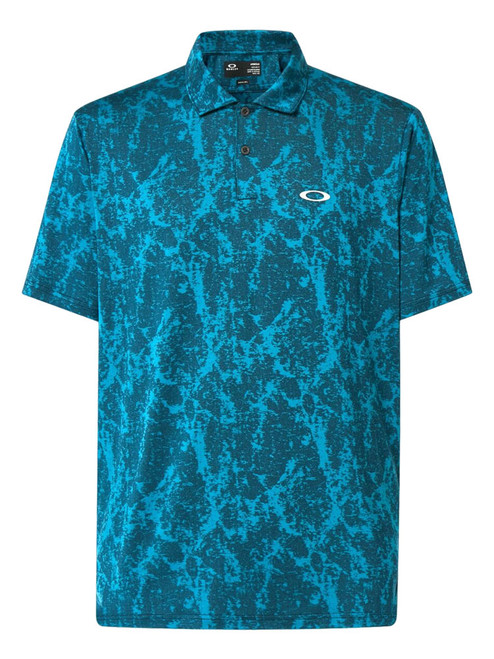 Oakley Marble Jaquard Polo - Oil Blue