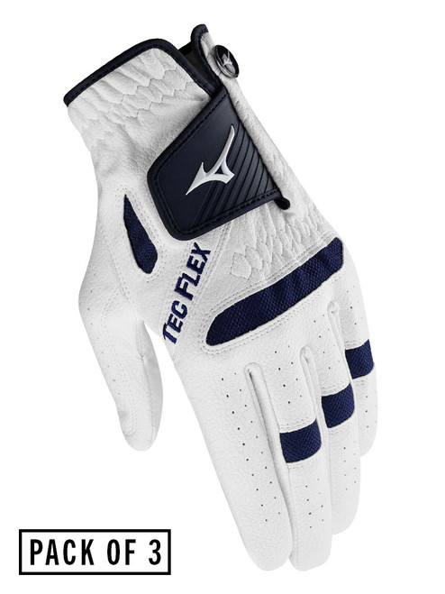 Mizuno TecFlex Golf Gloves - Womens 3 Pack White