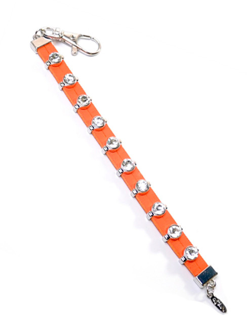 Navika Leather Crystal Stroke Counter Orange