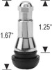 TR413C Valve Stem Passenger Snap-In Finish: Rubber with Full Chrome Sleeve Fits Hole Diameter: 0.453"