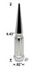 10 Pack - 12x1.25 Chrome Duplex Spline Spike [7-Spline] 4.43" Tall - Key Included