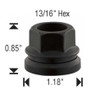 14x1.5 Swivel Flange Flat Factory OEM Lug Nut - Ford