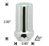 12x1.75 Chrome 7 Spline Tuner Lug Nut - 2" Tall