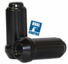 12x1.25 Spline Tuner Lug Nut [Black] - 2" Tall - 6 Sided