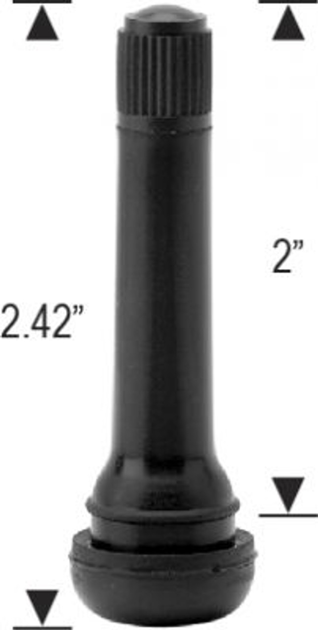 TR418 Valve Stem Passenger Snap-In Finish: Rubber Fits Hole Diameter: 0.453"