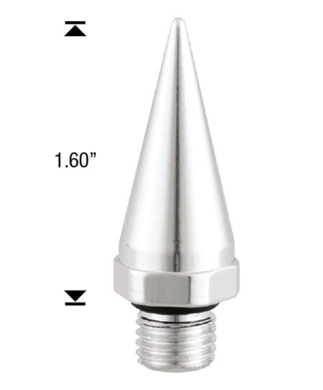 20 Pack - 1/2 Silver Spike Lug Nuts 2-Piece Twist Off