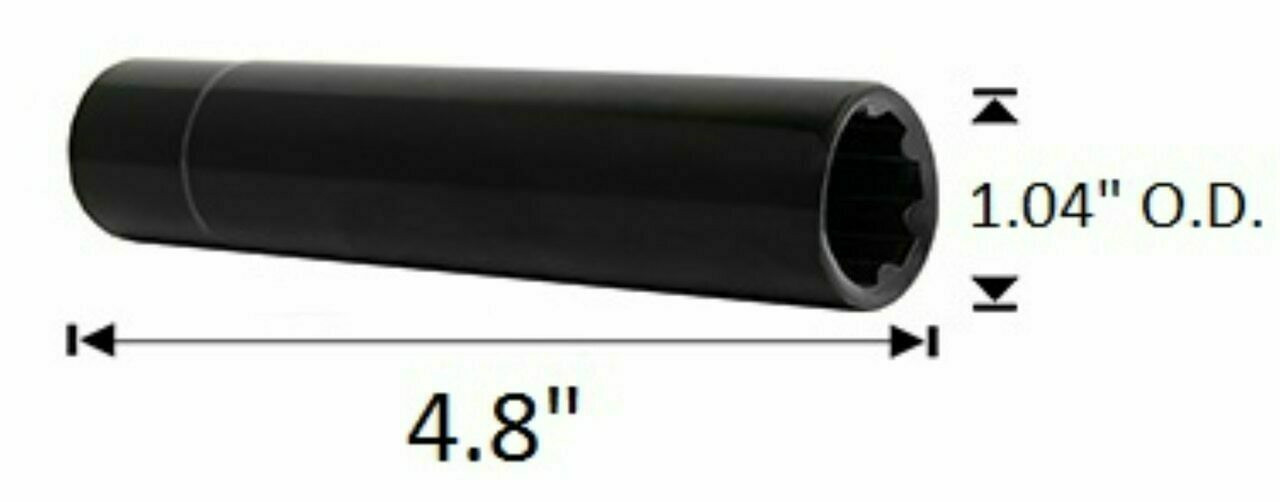 32 Pack - 12x1.5 Chrome Duplex Spline Spike [7-Spline] 4.43" Tall - Key Included