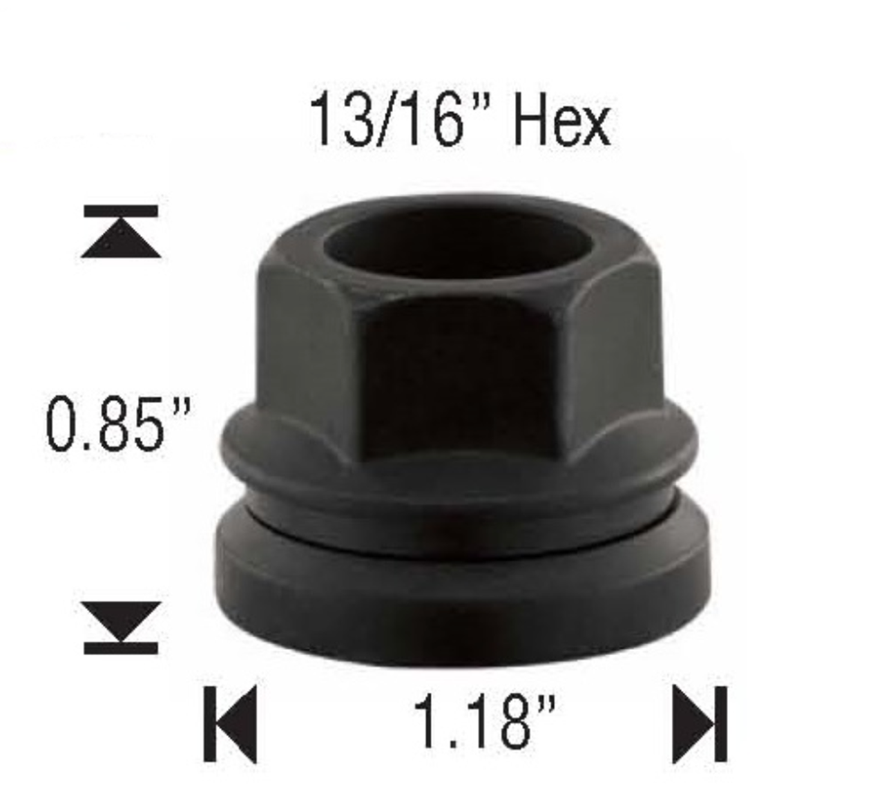 9/16 Swivel Flange Flat Factory OEM Lug Nut - Ford