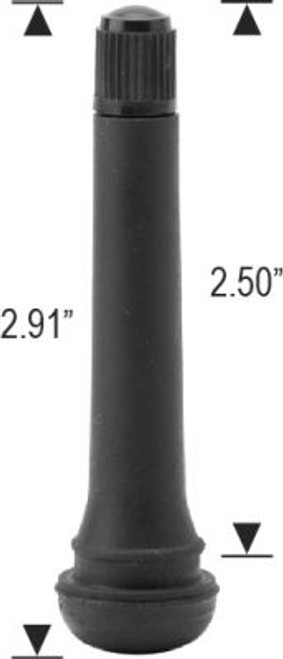 TR423 Valve Stem Passenger Snap-In Finish: Rubber Fits Hole Diameter: 0.453"