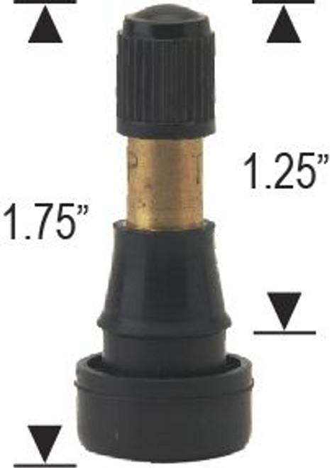 TR600HP Valve Stem High Pressure Snap-In Finish: Rubber / Brass Fits Hole Diameter: 0.453"