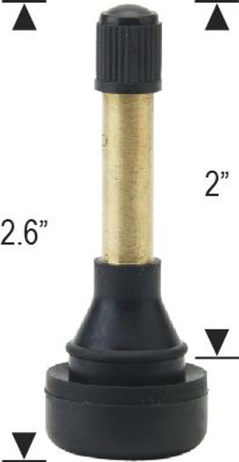 TR802HP Valve Stem High Pressure Snap-In Finish: Rubber / Brass Fits Hole Diameter: 0.625"