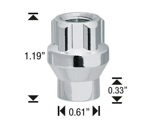 OPEN END ET WHEEL LOCKS - Chrome - 12x1.75 THREAD