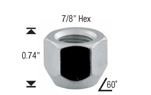 9/16 Open End Acorn Factory OEM Lug Nut - Ford Van