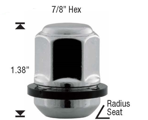 14x1.5 Duplex Radius Seat w/ attAched Washer Factory OEM Lug Nut - Honda/Acura