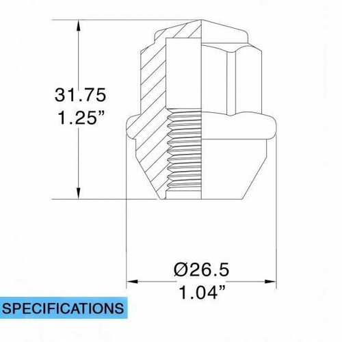 24 Pieces Stock OEM Factory Style Lug Nuts- Install Kit (Black) - Ford (3/4 Hex) M12x1.5